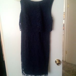 Women's Navy blue lace cocktail dress